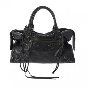BALENCIAGA The City Black Leather Bag